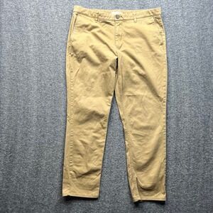 Hawker Rye Chino Pants Men 36x30 Dark Khaki Cotton Stretch MGW20252-AT
